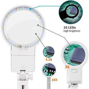 ذره بین گیره دار و پایه هویه مدل TE-803 عصرتولز