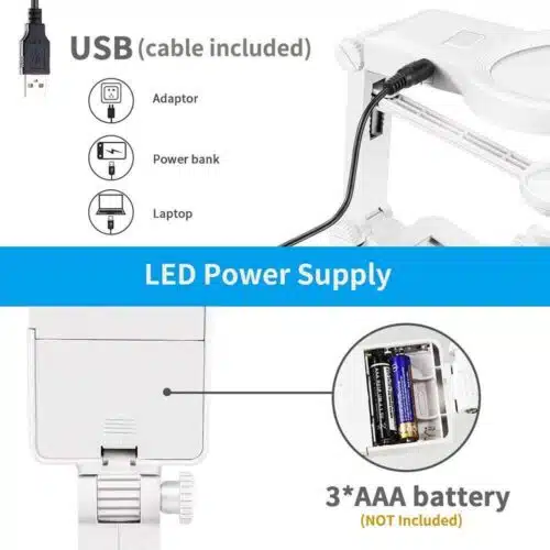 ذره بین گیره دار و پایه هویه مدل TE-803 عصرتولز