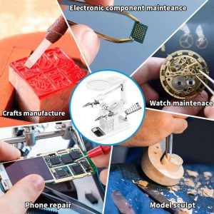 ذره بین گیره دار و پایه هویه مدل TE-803 عصرتولز
