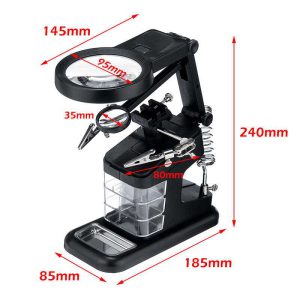 ذره بین گیره دار و پایه هویه مدل TE-803 عصرتولز