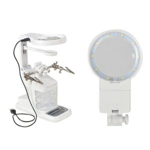 ذره بین گیره دار و پایه هویه مدل TE-803 عصرتولز