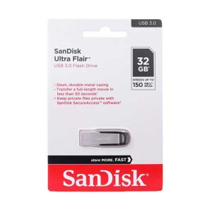 فلش مموری سن دیسک مدل SanDisk Ultra Ultra Flair USB3.0 ظرفیت 32 گیگابایت