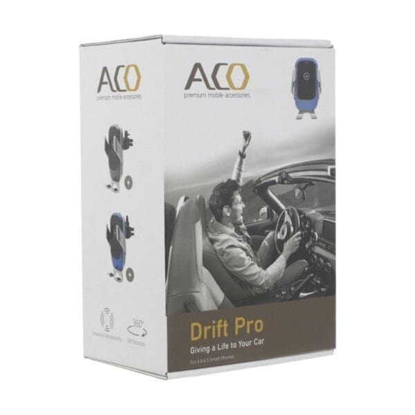 پایه نگهدارنده و شارژر بی سیم گوشی موبایل آکو مدل ACO Drift pro عصرتولز