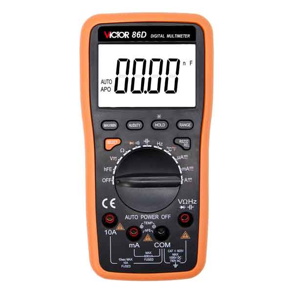 VICTOR 86D 5999 Counts High Accuracy Auto Range True RMS Pocket Digital Multimeter with USB interface Make In China-0-مولتی متر ویکتور مدل Victor VC-86D
