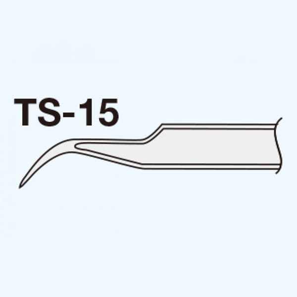 goot ts15 tweezers anti magnetic stainless steel-0-انبر پنس سر کج گات مدل goot TS-15 سایز 115 میلی متر