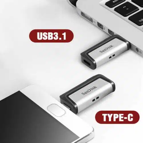 فلش مموری سن دیسک مدل SanDisk Ultra Dual Drive USB Type-C ظرفیت 64 گیگابایت عصرتولز