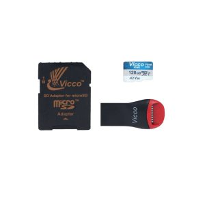 کارت حافظه micro SDXC ویکومن مدل 633X Plus کلاس 10 استاندارد UHS-I U3 سرعت 90MBS ظرفیت 128 گیگابایت به همراه کارت خوان asrtools
