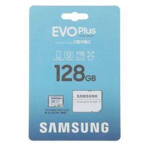 کارت حافظه microSDXC سامسونگ مدل Evo Plus A1 V10 کلاس 10 استاندارد UHS-I U3 سرعت 130MBps ظرفیت 128 گیگابایت به همراه آداپتور SD asrtools