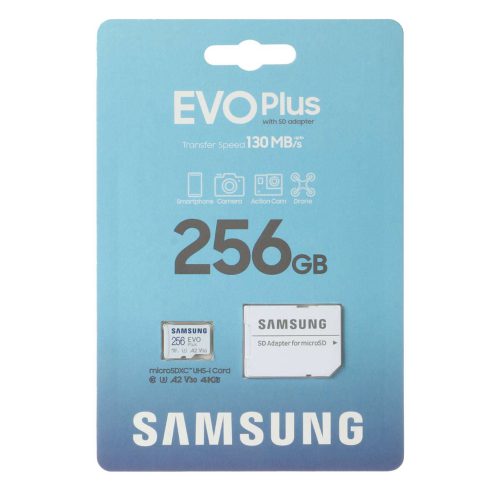کارت حافظه microSDXC سامسونگ مدل Evo Plus A2 V10 کلاس 10 استاندارد UHS-I U3 سرعت 130MBps به همراه آداپتور SD ظرفیت 256 گیگابایت asrtools