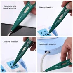 ACDC Multi-Purpose Electrical Tester Measures 12V-220V, NO BATTERY, With Detected Circuit BreakDisconnect - Genuine TUOSEN 0401-0-فازمتر دیجیتال توسن مدل TUOSEN 0401