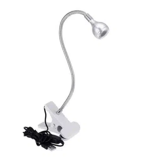 LED Clip Desk USB Lamp Clip-On Flexible Bright Led UV Lamp Adjustable Purple Light Nail UV Dryer Lamp With Control Switch-0-چراغ قوه UV مدل Clip UV Lamp 5W با منبع تغذیه USB