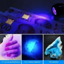 LED Clip Desk USB Lamp Clip-On Flexible Bright Led UV Lamp Adjustable Purple Light Nail UV Dryer Lamp With Control Switch-0-چراغ قوه UV مدل Clip UV Lamp 5W با منبع تغذیه USB