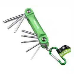 TUOSEN 12298 Folding Hex Wrench Metal Metric Allen Wrench Set Screwdriver Hand Repair Tool Portable Set-0-آچار آلن ستاره ای سوراخ دار توسن مدل TUOSEN 12298 مجموعه 8 عددی