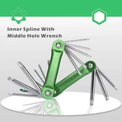 TUOSEN 12298 Folding Hex Wrench Metal Metric Allen Wrench Set Screwdriver Hand Repair Tool Portable Set-0-آچار آلن ستاره ای سوراخ دار توسن مدل TUOSEN 12298 مجموعه 8 عددی