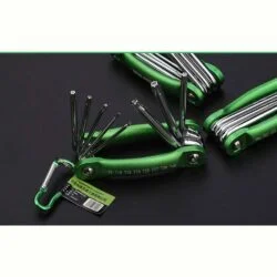 TUOSEN 12298 Folding Hex Wrench Metal Metric Allen Wrench Set Screwdriver Hand Repair Tool Portable Set-0-آچار آلن ستاره ای سوراخ دار توسن مدل TUOSEN 12298 مجموعه 8 عددی