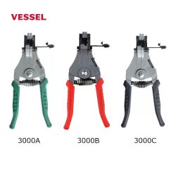 VESSEL 3000C Wire Stripper For Stranded wire-0-انبر سیم لخت کن وسل مدل VESSEL 3000C سایز 7 اینچ