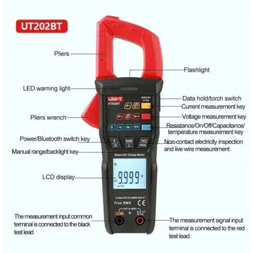 مولتی متر کلمپی یونی تی مدل UNI-T UT202BT عصرتولز