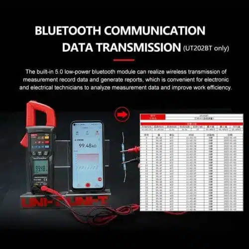 مولتی متر کلمپی یونی تی مدل UNI-T UT202BT عصرتولز