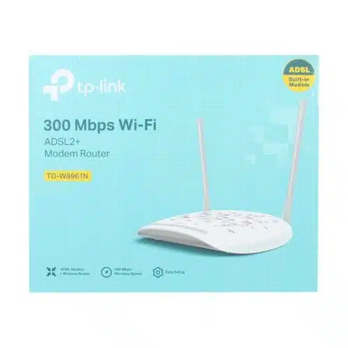 مودم روتر ADSL2 Plus بی‌سیم N300 تی پی-لینک مدل TP-LINK TD-W8961N_V1 عصرتولز