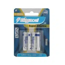 باتري نیم قلمي گيگاسل مدل Gigacell Super Alkaline-AAA بسته 4 عددي ASRTOOLS