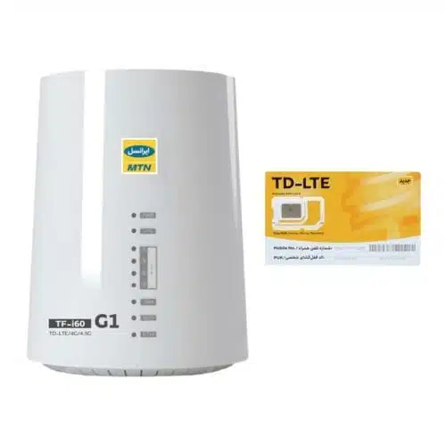 مودم 4G/TD-LTE ایرانسل مدل TF-I60 G1 همراه دو سیم کارت TDLTE و 4G عصرتولز