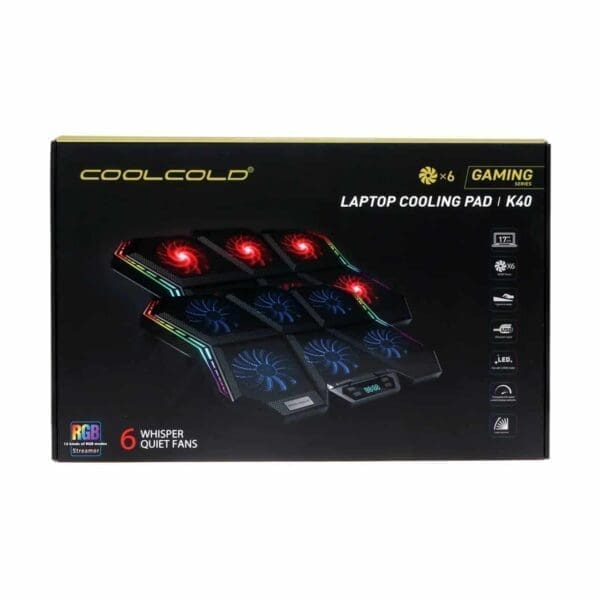 پایه خنک کننده لپ تاپ Coolcold مدل K40 Gaming عصرتولز