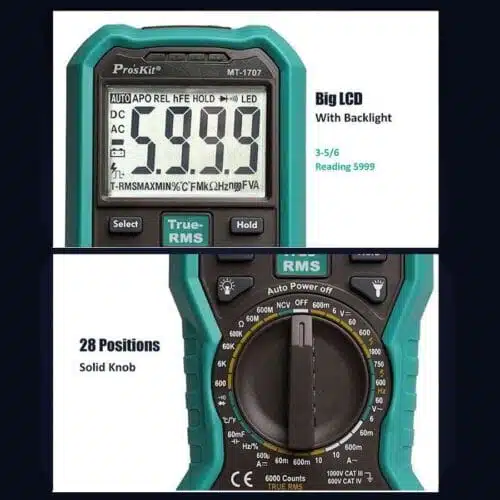 مولتی متر پروسکیت مدل ProsKit MT-1707-0-ProsKit MT-1707 digital multimeter