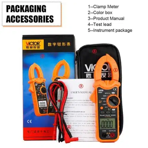 مولتی متر کلمپی ویکتور مدل VICTOR 606B Plus-0-Victor digital clamp meter