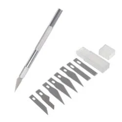 کاتر قلمی مدل JY 1001-JA همراه با 9 عدد تیغ یدک