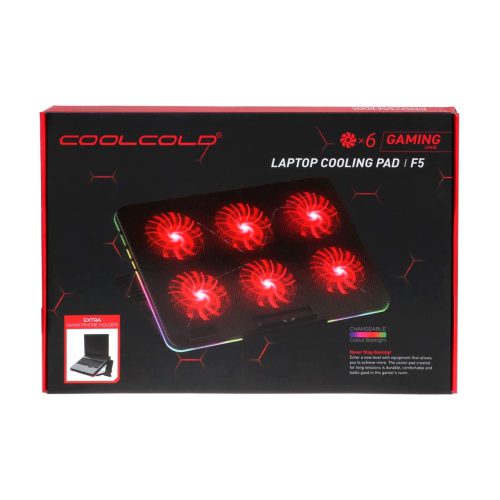 پایه خنک کننده لپ تاپ کول کلد مدل Coolcold F5-RGB عصرتولز