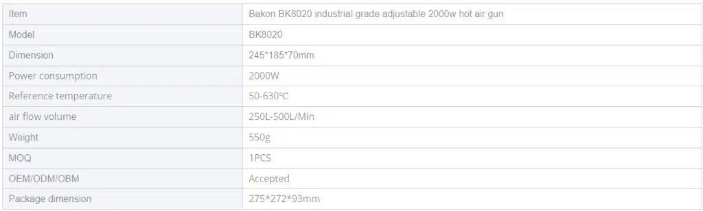 سشوار صنعتی باکون مدل Bakon BK-8020 1 سشوار صنعتی باکون مدل Bakon BK-8020