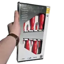 مجموعه 5 عددی پیچ گوشتی عایق 1000 ولت کرفت گریپ مدل kraftgrip 400i S1/5 Code5873 عصرتولز