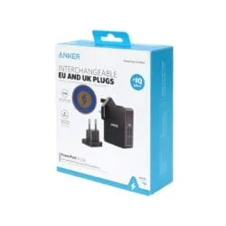 شارژر دیواری فست چهار پورت انکر مدل ANKER POWERPORT 4 Lite A2042 27W به همراه مبدل برق ASRTOOLS