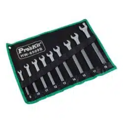 آچار یک سر تخت و یک سر رینگ پروسکیت مدل Proskit HW-6509B مجموعه 9 عددی