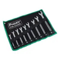 آچار یکسر تخت و یکسر رینگ پروسکیت مدل Proskit HW-6509B مجموعه 9 عددی