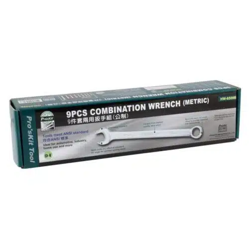 آچار یکسر تخت و یکسر رینگ پروسکیت مدل Proskit HW-6509B مجموعه 9 عددی
