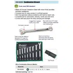 آچار یکسر تخت و یکسر رینگ پروسکیت مدل Proskit HW-6509B مجموعه 9 عددی