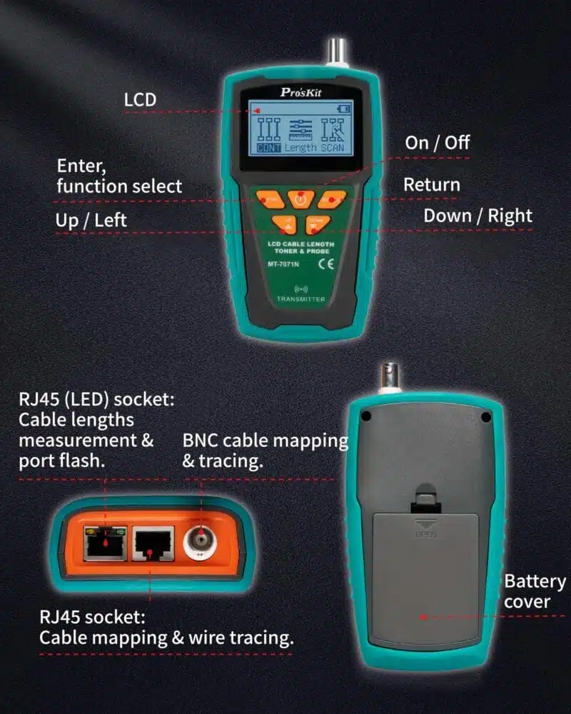 تستر شبکه و زوج یاب پروسکیت مدل ProsKit MT-7071N