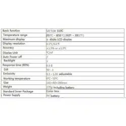 دماسنج لیزری ویکتور مدل Victor 310C عصرتولز