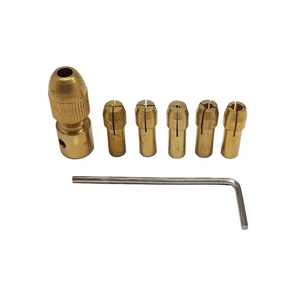 ست سه نظام فرز انگشتی با شفت 3.17mm مدل SHAFT 317 مجموعه 7 عددی