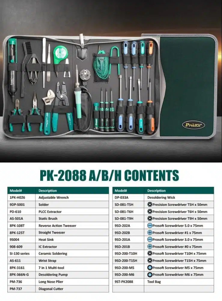 کیف ابزار 27 قطعه ای پروسکیت مدل Proskit PK-2088B