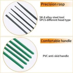 مجموعه 5 عددی سوهان دم موشی پروسکیت مدل Proskit 8PK-605A طول 170mm عصرتولز