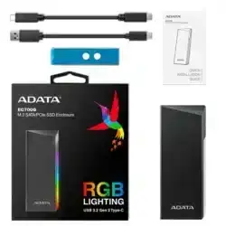 باکس اس اس دی ای دیتا مدل ADATA EC700G M.2 PCIe/SATA SSD عصرتولز