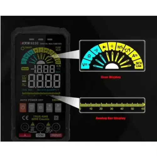 مولتی متر با صفحه نمایش لمسی دیجیتال ویکتور مدل Victor VC-923E عصرتولز