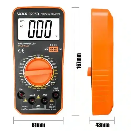 مولتی متر دیجیتال ویکتور مدل VICTOR 9205D عصرتولز
