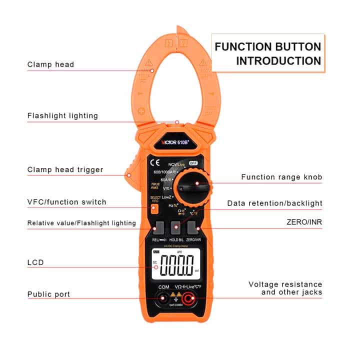مولتی متر کلمپی ویکتور مدل VICTOR 610C PLUS