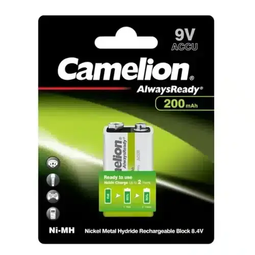 باتری کتابی قابل شارژ کملیون مدل Camelion 200mAh ALWAYS READY عصرتولز