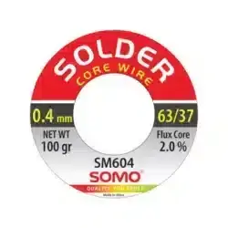 سیم لحیم قطر 0.4 میلی متر 100 گرم سومو مدل SOMO SM604