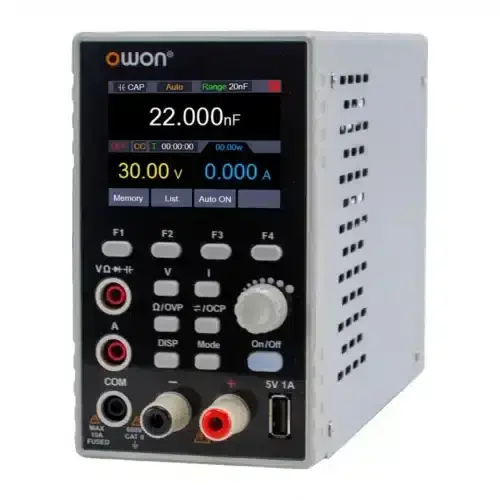 منبع تغذیه دیجیتال اوون مدل OWON SPM6103 به همراه مولتی متر