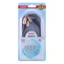 کابل تبدیل جک 3.5 میلی متری به RCA سومو مدل SOMO SR5519 طول 3.5 متر ASRTOOLS